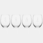 Golf Pun Glass Set Weinglas Ohne Stiel (Hinten)