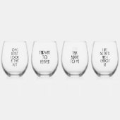 Golf Pun Glass Set Weinglas Ohne Stiel (Vorderseite)