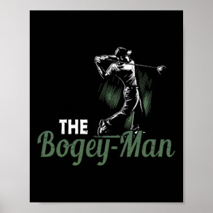 Golf Pun Vintage Der Bogeyman Golfer Golfen Sport Poster