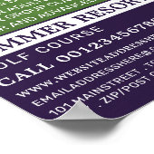 Golf Putt, GoIf Lektion Werbung Poster (Ecke)