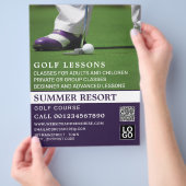Golf Putt, GoIf Lesson Werbung Flyer (Hand)