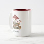 Golf Putt Pirates Outdoor Sport Hobby Personalisie Zweifarbige Tasse (Vorderseite Links)