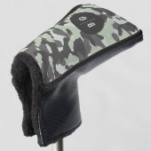 Golf Putter Abdeckung der grünen Camouflage mit in Headcover (3/4 Vorderseite)