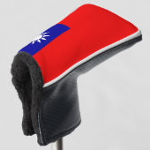 Golf Putter Abdeckung mit Fahne Taiwan Headcover (3/4 Vorderseite)