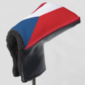 Golf Putter Abdeckung mit Fahne Tschechiens Headcover (3/4 Vorderseite)