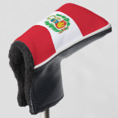Golf Putter Abdeckung mit Flag Peru Headcover (3/4 Vorderseite)