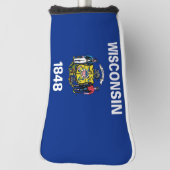 Golf Putter Abdeckung mit Flag Wisconsin Staat Headcover (Rotieren 90)