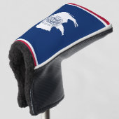 Golf Putter Abdeckung mit Flag Wyoming Staat Headcover (3/4 Vorderseite)