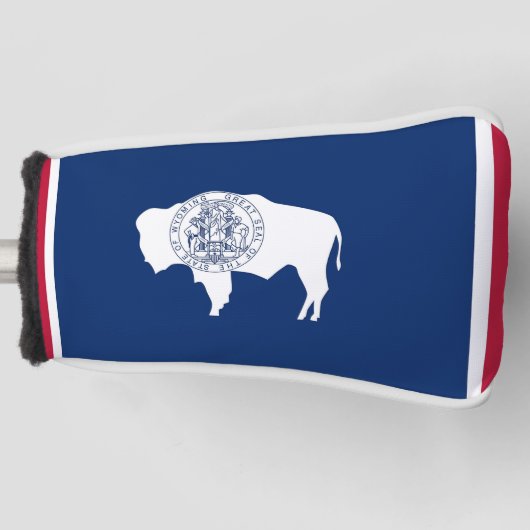 Golf Putter Abdeckung mit Flag Wyoming Staat Headcover (Vorderseite)