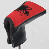 Golf Putter Abdeckung mit Flagge Albaniens Headcover (3/4 Vorderseite)