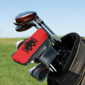 Golf Putter Abdeckung mit Flagge Albaniens Headcover (In Situ)