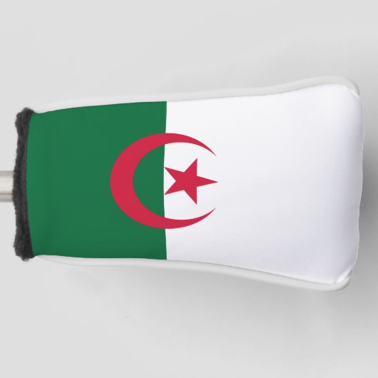 Golf Putter Abdeckung mit Flagge Algeriens Headcover (Vorderseite)