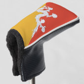 Golf Putter Abdeckung mit Flagge Bhutans Headcover (3/4 Vorderseite)