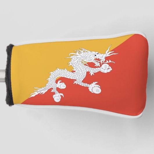 Golf Putter Abdeckung mit Flagge Bhutans Headcover (Vorderseite)