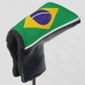 Golf Putter Abdeckung mit Flagge Brasiliens Golf Headcover (3/4 Vorderseite)