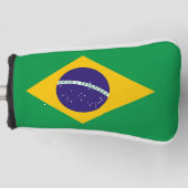 Golf Putter Abdeckung mit Flagge Brasiliens Golf Headcover (Vorderseite)