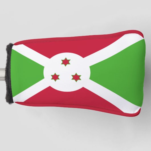 Golf Putter Abdeckung mit Flagge Burundis Headcover (Vorderseite)