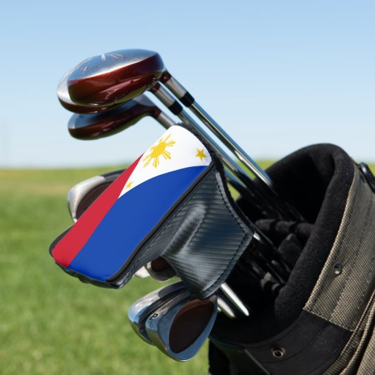 Golf Putter Abdeckung mit Flagge der Philippinen Golf Headcover (In Situ)