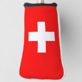 Golf Putter Abdeckung mit Flagge der Schweiz Headcover (Rotieren 90)