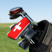 Golf Putter Abdeckung mit Flagge der Schweiz Headcover (In Situ)