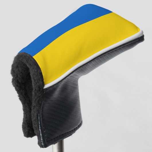 Golf Putter Abdeckung mit Flagge der Ukraine Headcover (3/4 Vorderseite)