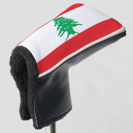 Golf Putter Abdeckung mit Flagge des Libanon Headcover (3/4 Vorderseite)