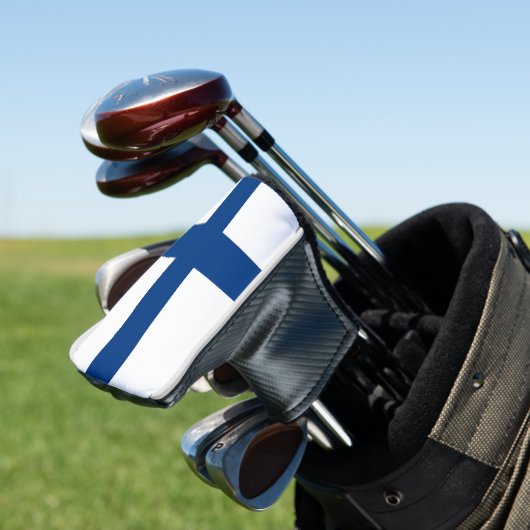 Golf Putter Abdeckung mit Flagge Finnlands Headcover (In Situ)