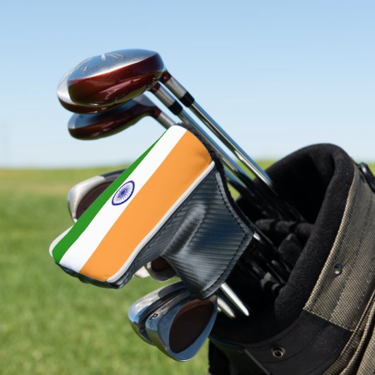 Golf Putter Abdeckung mit Flagge Indiens Golf Headcover (In Situ)
