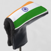 Golf Putter Abdeckung mit Flagge Indiens Headcover (3/4 Vorderseite)