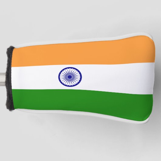 Golf Putter Abdeckung mit Flagge Indiens Headcover (Vorderseite)