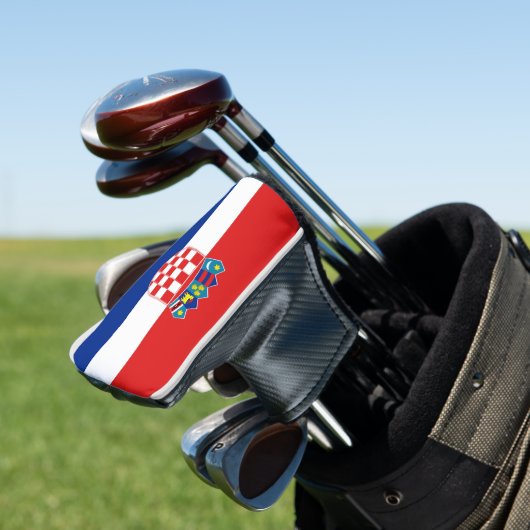 Golf Putter Abdeckung mit Flagge Kroatiens Golf Headcover (In Situ)