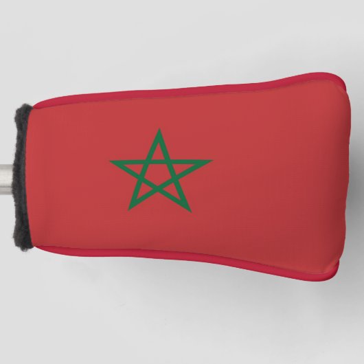 Golf Putter Abdeckung mit Flagge Marokkos Headcover (Vorderseite)