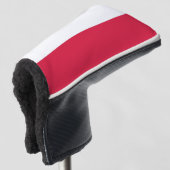 Golf Putter Abdeckung mit Flagge Polens Headcover (3/4 Vorderseite)