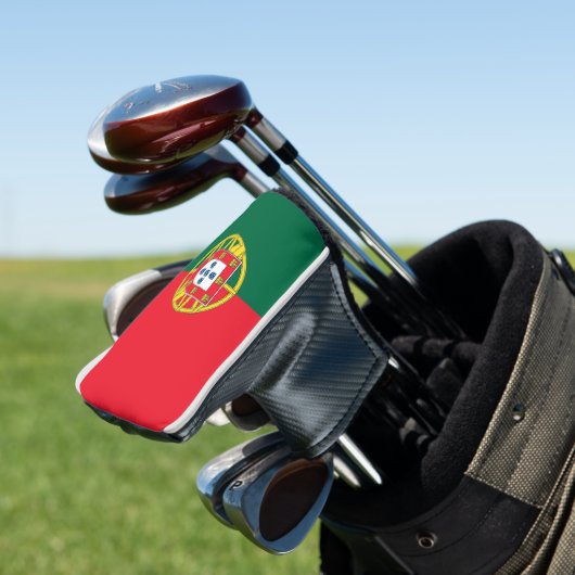 Golf Putter Abdeckung mit Flagge Portugals Golf Headcover (In Situ)