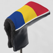 Golf Putter Abdeckung mit Flagge Rumäniens Headcover (3/4 Vorderseite)