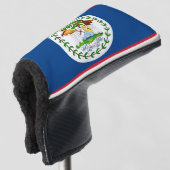 Golf Putter Abdeckung mit Flagge von Belize Headcover (3/4 Vorderseite)