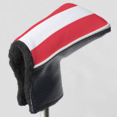 Golf Putter Abdeckung mit österreichischer Flagge Golf Headcover (3/4 Vorderseite)
