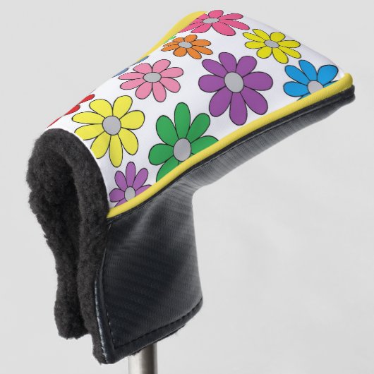 Golf Putter Cover - Crazy Daisies! Golf Headcover (3/4 Vorderseite)