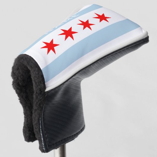Golf-Putter-Cover der Chicagoer Flagge mit individ Golf Headcover (3/4 Vorderseite)