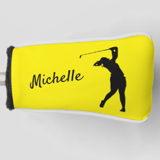 Golf Putter Cover "golfer Michelle" gelb Headcover