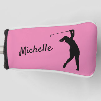 Golf Putter Cover "golfer Michelle" pink Golf Headcover