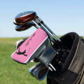 Golf Putter Cover "golfer Michelle" pink Headcover (In Situ)