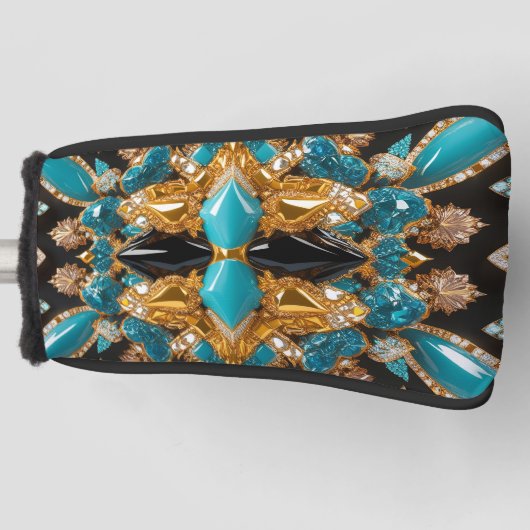 Golf Putter Cover mit Bahamas Colors Design Golf Headcover (Vorderseite)