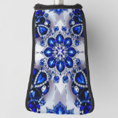 Golf Putter Cover mit blauweißem Farbdesign Headcover (Rotieren 90)
