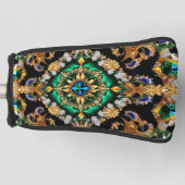 Golf Putter Cover mit brasilianischem Farbdesign Golf Headcover (Vorderseite)