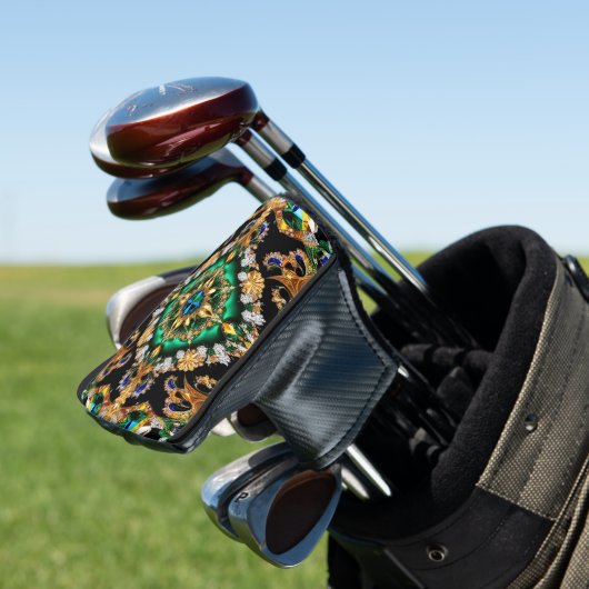 Golf Putter Cover mit brasilianischem Farbdesign Golf Headcover (In Situ)