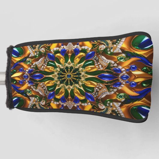 Golf Putter Cover mit brasilianischem Farbdesign Headcover (Vorderseite)