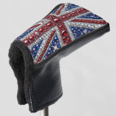 Golf Putter Cover mit britischer Farbgestaltung Golf Headcover (3/4 Vorderseite)