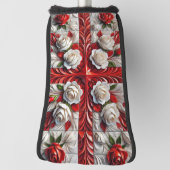 Golf Putter Cover mit englischer Rose Design Golf Headcover (Rotieren 90)