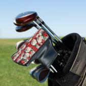 Golf Putter Cover mit englischer Rose Design Headcover (In Situ)